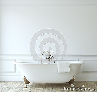 Romance bathroom. 3d render Stock Photo