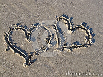 Romance on the beach Stock Photo