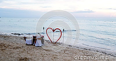 Romance on the beach Stock Photo