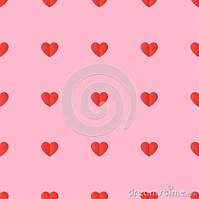 romance seamless pattern pink color, print for fabric or wrapping paper and packaging valentine day gift background vector Vector Illustration