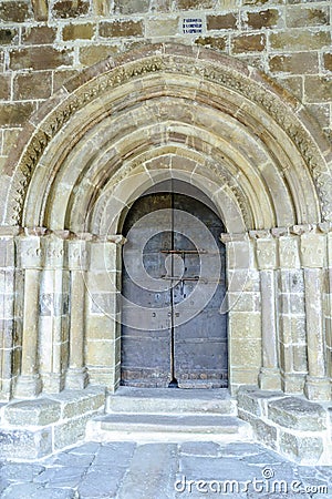 Romanesque door Stock Photo