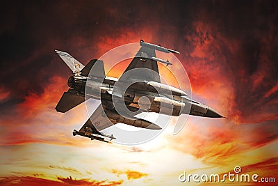 Romania Air Force F16 Fighting Falcon jet plane Stock Photo