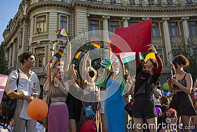 Pride parade in Bucharest, Romania Editorial Stock Photo