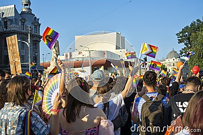 Pride parade in Bucharest, Romania Editorial Stock Photo