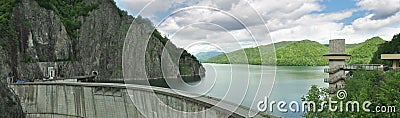 Romania - Dam on on the ArgeÅŸ River Stock Photo