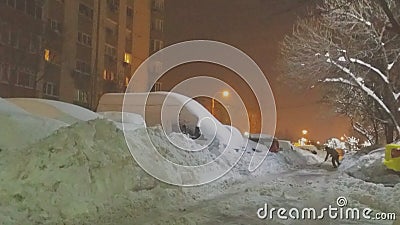 Romania extreme heavy snow Stock Photo