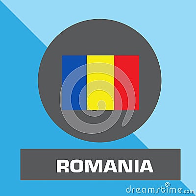 Romania flag vector Vector Illustration