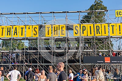 Romania-July 2019 Electric Castle festival held on the Transylvanian domain of the BÃ¡nffy Castle, near Cluj-Napoca Editorial Stock Photo