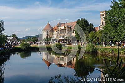 Romania-July 2019 Electric Castle festival held on the Transylvanian domain of the BÃ¡nffy Castle, near Cluj-Napoca Editorial Stock Photo