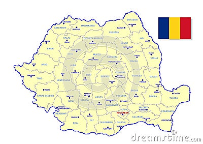 Romania map Stock Photo