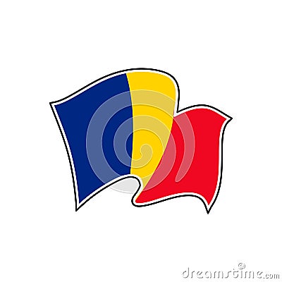 Romania national flag. Vector illustration. Bucharest Vector Illustration