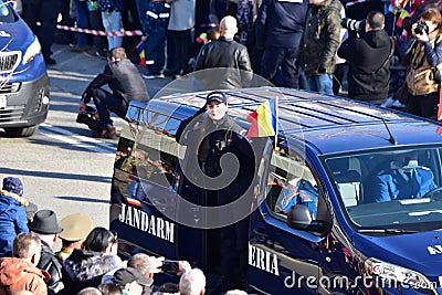 Romania s national day parade in Targu-jiu with soldiers of the Romanian gendarmerie 78 Editorial Stock Photo