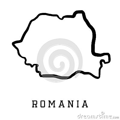 Romania shape map Vector Illustration