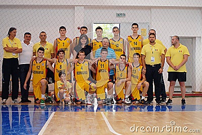 Romania U16 basketball team Editorial Stock Photo