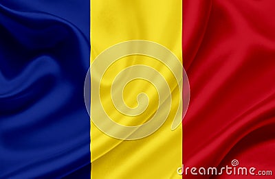 Romania waving flag Stock Photo