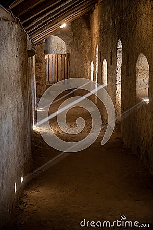 Romanian ancient Catholic church, historical Villages with fortified churches in Transylvania Stock Photo