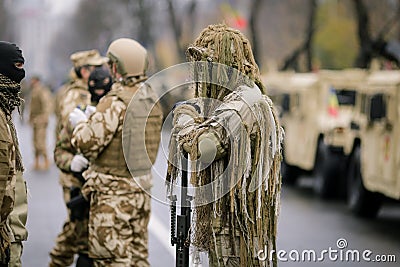 Romanian army sniper Editorial Stock Photo