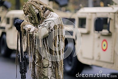 Romanian army sniper Editorial Stock Photo