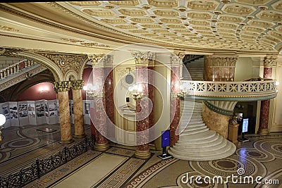 Romanian Athenaeum interior Editorial Stock Photo