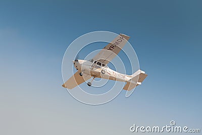Romanian aviation academy performing aerial acrobatics at BIAS 2023 Editorial Stock Photo