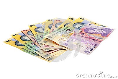 Romanian banknotes Stock Photo