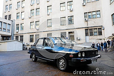 Romanian Dacia cars, one black used by the former communist Securitate and one used by the former Militia police Editorial Stock Photo