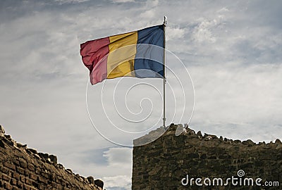 Romanian flag Stock Photo