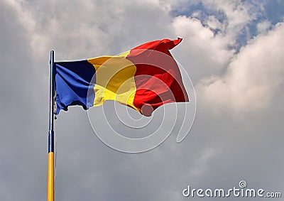 Romania flag Stock Photo