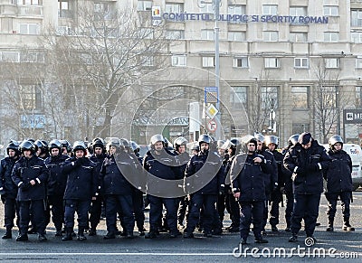 Romanian Gendarmes Editorial Stock Photo