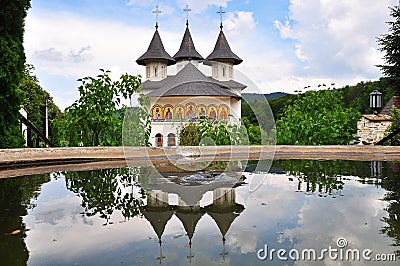 Romanian Orthodox Monastery Stock Photo