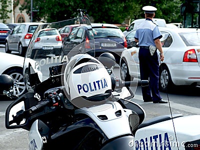 Romanian police Editorial Stock Photo