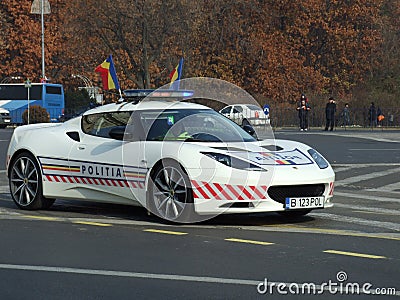 Romanian police car Editorial Stock Photo