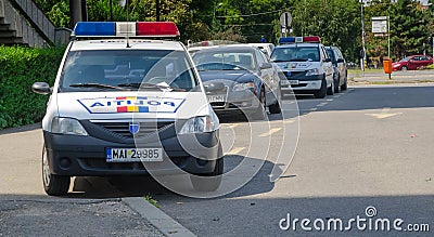 Romanian police car Editorial Stock Photo