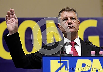 Romanian politician Klaus Iohannis Editorial Stock Photo