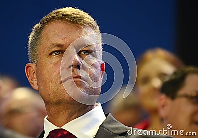 Romanian politician Klaus Iohannis Editorial Stock Photo