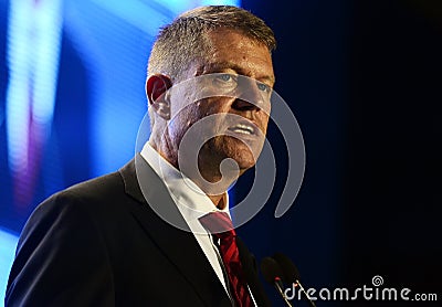 Romanian politician Klaus Iohannis Editorial Stock Photo