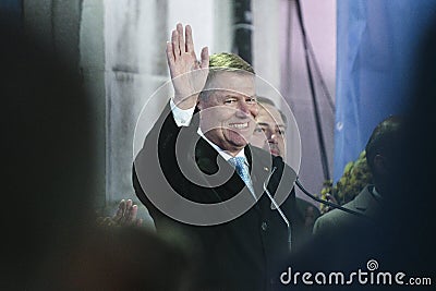 Romanian President Klaus Iohannis won presidential elections Editorial Stock Photo