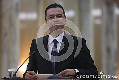 Romanian Prime Minister Sorin Grindeanu Editorial Stock Photo