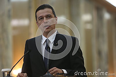 Romanian Prime Minister Sorin Grindeanu Editorial Stock Photo