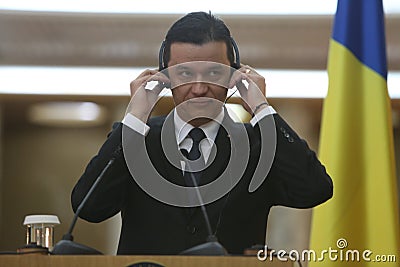 Romanian Prime Minister Sorin Grindeanu Editorial Stock Photo