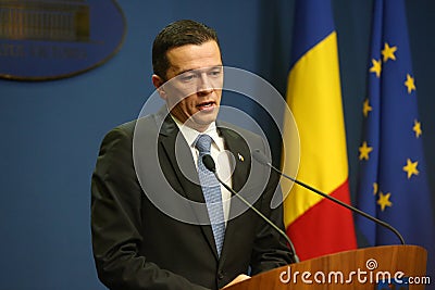 Romanian Prime Minister Sorin Grindeanu Editorial Stock Photo