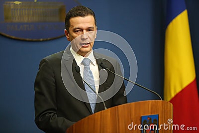 Romanian Prime Minister Sorin Grindeanu Editorial Stock Photo