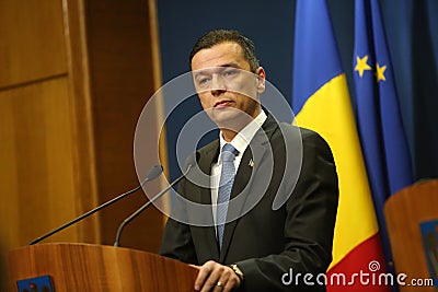 Romanian Prime Minister Sorin Grindeanu Editorial Stock Photo