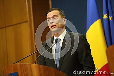 Romanian Prime Minister Sorin Grindeanu Editorial Stock Photo