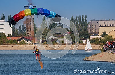 Romanian sport paratrooper Editorial Stock Photo