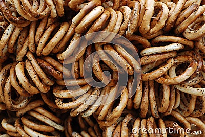 Romanian traditional pretzels Stock Photo