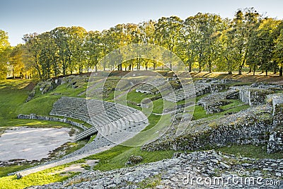 Romans theater, Autun, France Stock Photo