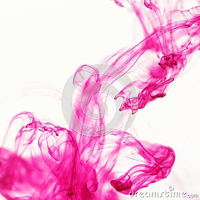 Romantic abstract hand drawn watercolor background. Ink pink com Stock Photo