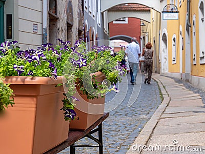 Romantic alley in Goerlitz Saxony Stock Photo