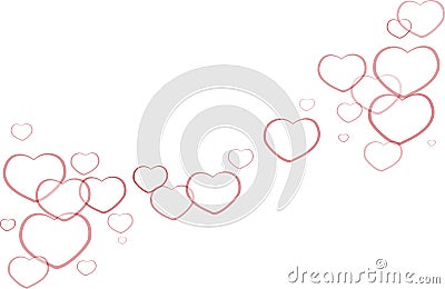 romantic background with hearts, and a greeting card to your girl fiend Vector Illustration